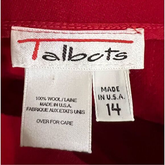 Women’s 100% Wool Red Vintage Midi Skirt - Picture 5 of 7